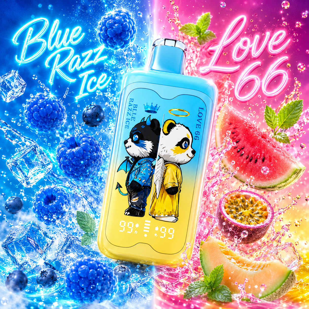 🫐 Blue Razz Ice + ❤️ Love 66